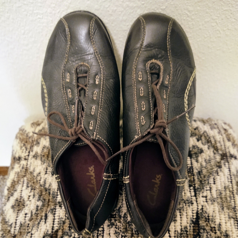 Clark's Dark Brown Leather Shoe